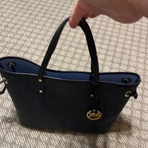 Authentic Michael Kors Navy blue tote